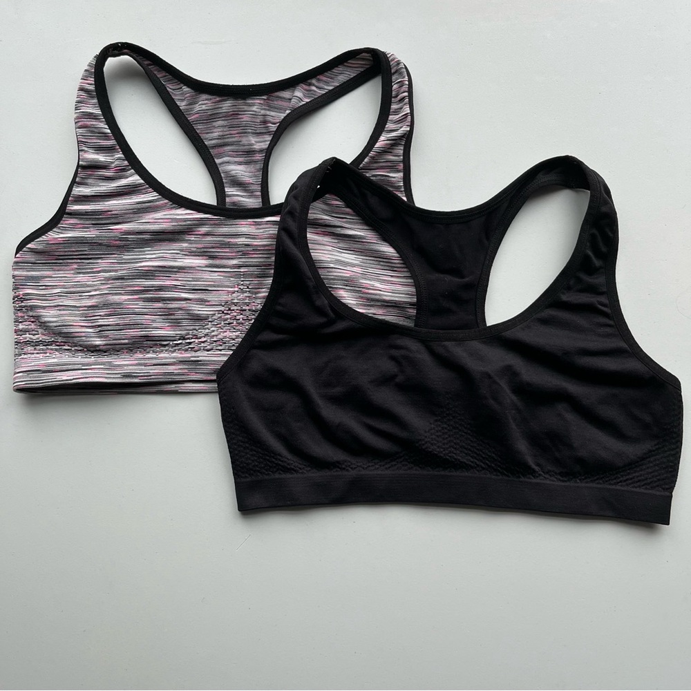 George Black and Multicolor Sports Bras